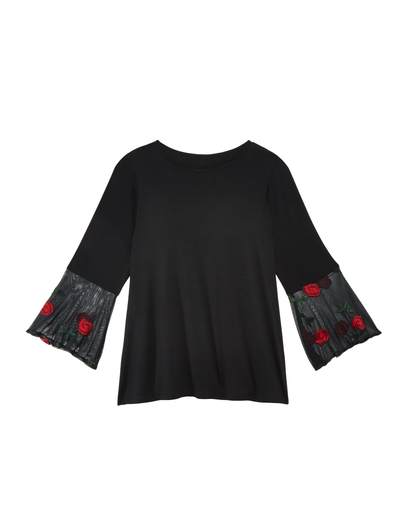 Front of plus size Xena Bell Sleeve Top by Meri Skye | Dia&Co | dia_product_style_image_id:142704